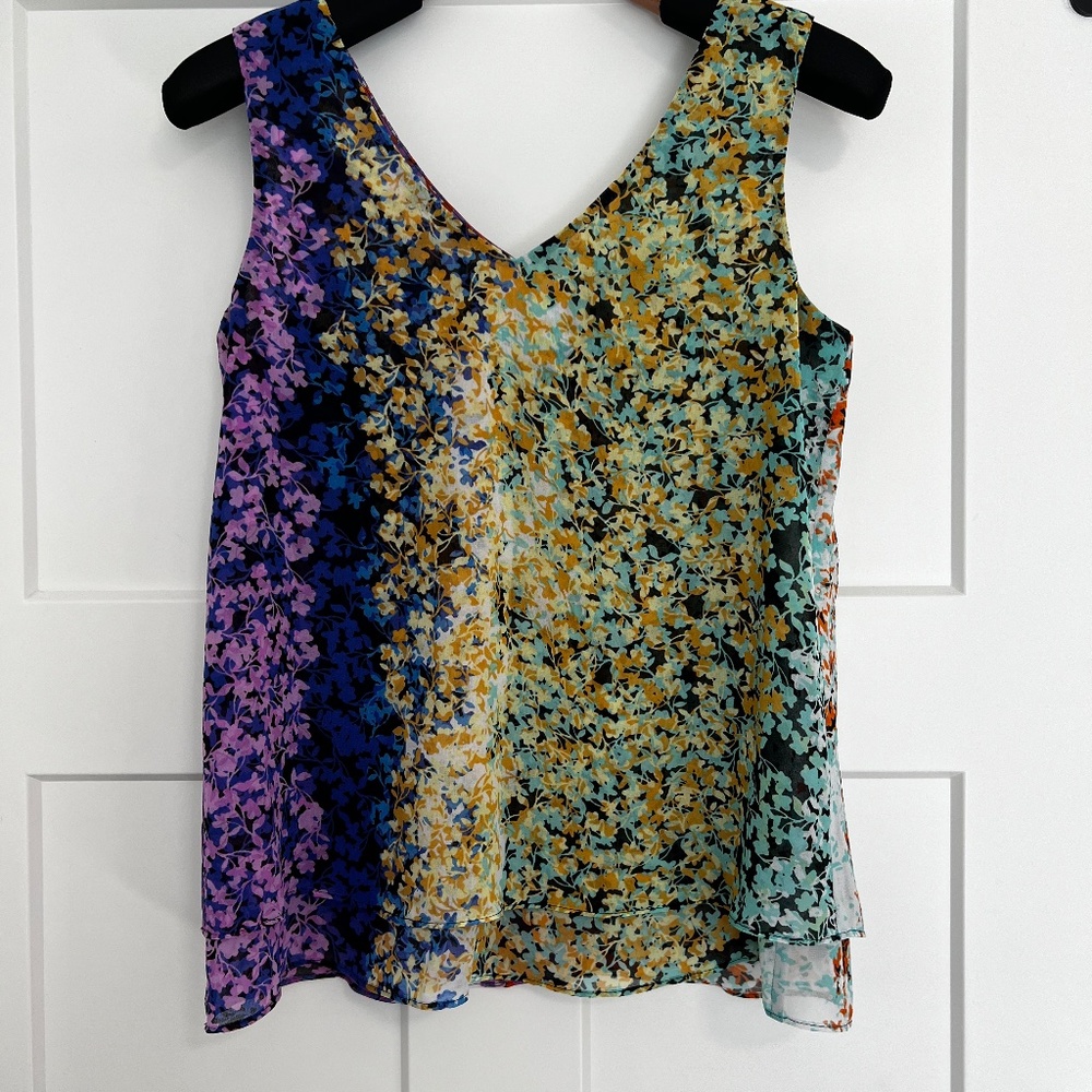 CAbi Merry Go Round Floral Blouse